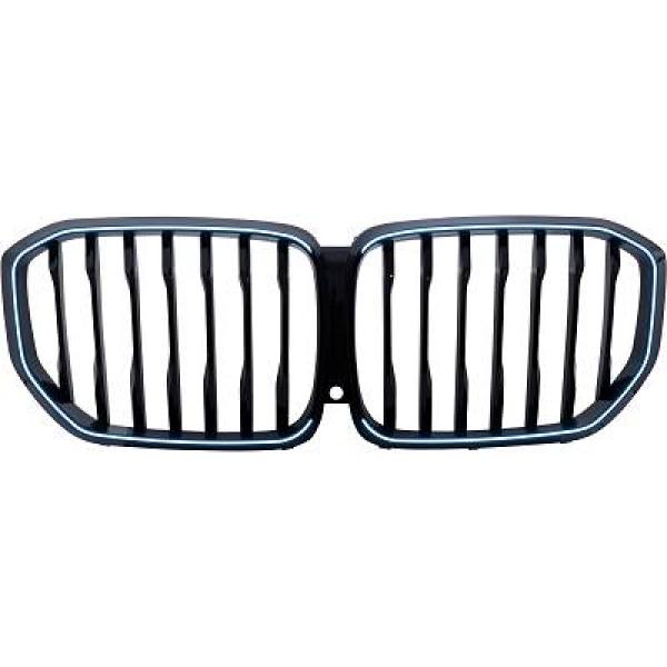 BMW X5 G05 2019+ (Med Kamera) Enkelribbad Blanksvart med LED-Belysning Sportgrill / Njurar DIEDERICHS i gruppen Välj bilmodell / BMW / X5 (G05) 19+ hos DDESIGN Scandinavia AB (1294242)