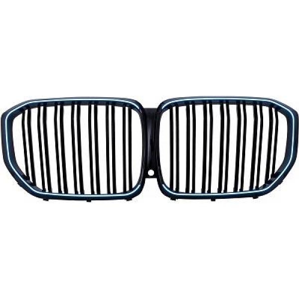 BMW X5 G05 2019+ (Med Kamera) Dubbelribbad Blanksvart LED-Belysning Sportgrill / Njurar DIEDERICHS i gruppen Välj bilmodell / BMW / X5 (G05) 19+ hos DDESIGN Scandinavia AB (1294243)