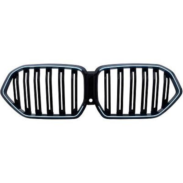 BMW X6 G06 2019-2023 (Med Kamera) Dubbelribbad Blanksvart LED-Belysning Sportgrill / Njurar DIEDERICHS i gruppen Välj bilmodell / BMW / X6 (G06) 19+ hos DDESIGN Scandinavia AB (1294245)