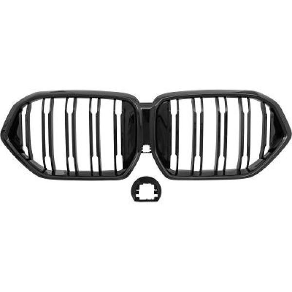 BMW X5 G05 19+ (med Kamera) Dubbelribbad Svart Sportgrill / Njurar Sport-Look DIEDERICHS i gruppen Välj bilmodell / BMW / X6 (G06) 19+ hos DDESIGN Scandinavia AB (1294841)