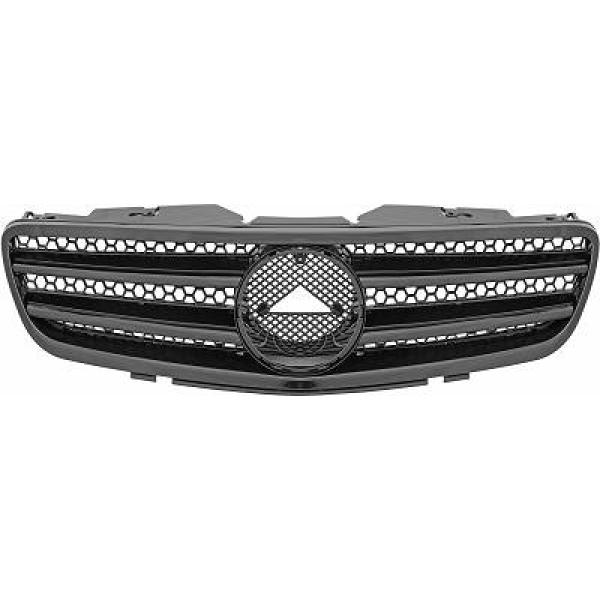 MERCEDES SL-Class R230 01-08 Svart Sportgrill AMG Sport-Look DIEDERICHS i gruppen Välj bilmodell / Mercedes Benz / SL-Class 01-12 (R230) / Styling / Grill hos DDESIGN Scandinavia AB (1600241)