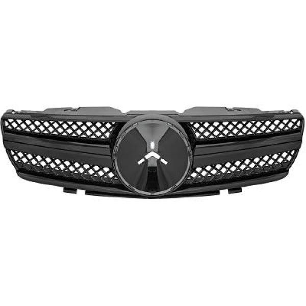 MERCEDES SL-Class R230 01-08 Svart Sportgrill DIEDERICHS i gruppen Bilmodeller / Mercedes Benz / SL-Class 01-12 (R230) / Styling / Grill hos DDESIGN AB (1600441)