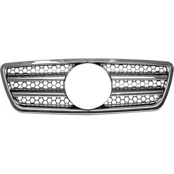 MERCEDES E-Class W210 99-02 Svart/Krom Sportgrill AMG Sport-Look DIEDERICHS i gruppen Välj bilmodell / Mercedes Benz / E-Class 95-02 (W210) / Styling hos DDESIGN Scandinavia AB (1614241)