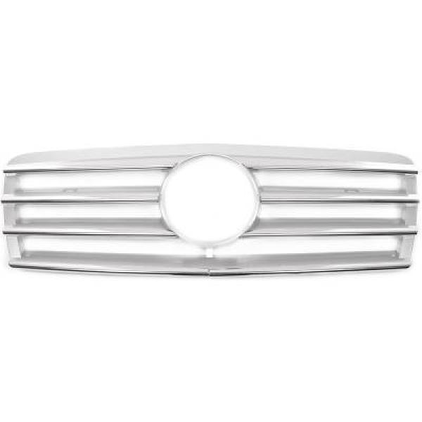 MERCEDES E-Class W210 96-99 Ribbad Silver/Krom Sportgrill AMG Sport-Look DIEDERICHS i gruppen Välj bilmodell / Mercedes Benz / E-Class 95-02 (W210) / Styling hos DDESIGN Scandinavia AB (1614341)