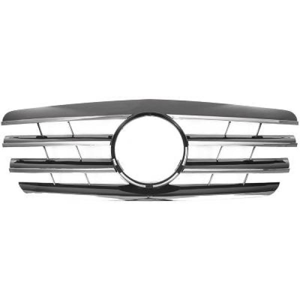 MERCEDES E-Class W210 00-02 Ribbad Svart/Krom Sportgrill AMG Sport-Look DIEDERICHS i gruppen Bilmodeller / Mercedes Benz / E-Class 95-02 (W210) / Styling hos DDESIGN AB (1614440)