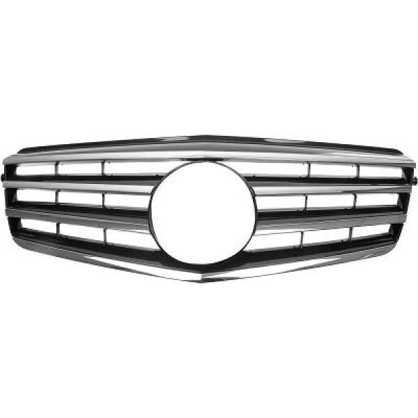 MERCEDES E-Class W212 09-13 Ribbad Svart/Krom Sportgrill AMG Sport-Look DIEDERICHS i gruppen Välj bilmodell / Mercedes Benz / E-Class 09-16 (W212) / Styling / Grill hos DDESIGN Scandinavia AB (1616440)
