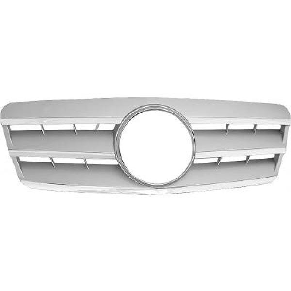 MERCEDES CLK-Class W208 97-02 Silver/Krom Sportgrill CL-Look DIEDERICHS i gruppen Välj bilmodell / Mercedes Benz / CLK-Class 97-03 (W208) / Exterior hos DDESIGN Scandinavia AB (1625340)