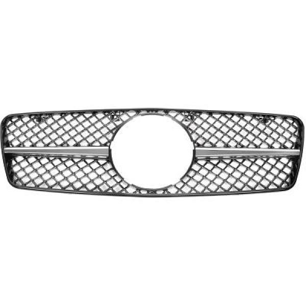 MERCEDES CLK-Class W208 97-02 Svart/Krom Sportgrill AMG Sport-Look DIEDERICHS i gruppen Välj bilmodell / Mercedes Benz / CLK-Class 97-03 (W208) / Exterior hos DDESIGN Scandinavia AB (1625440)