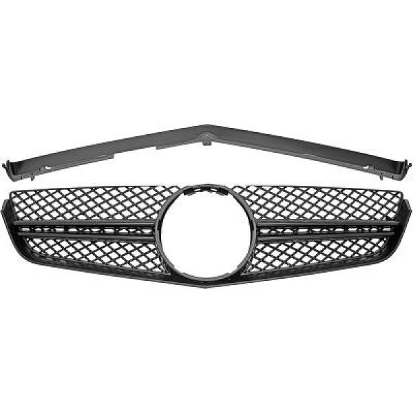 MERCEDES E-Class C207/W207 09-13 Svart Sportgrill AMG Sport-Look (utan kamera) DIEDERICHS i gruppen Bilmodeller / Mercedes Benz / E-Class 09-16 (W212) / Styling / Grill hos DDESIGN AB (1627240)