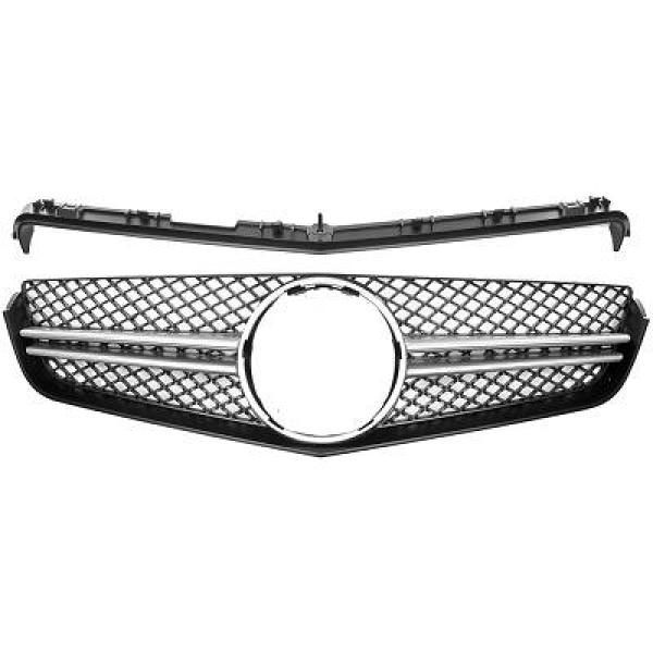 MERCEDES E-Class C207 09-13 Svart/Krom Sportgrill AMG Sport-Look DIEDERICHS i gruppen Välj bilmodell / Mercedes Benz / E-Class 09-16 (W212) / Styling / Grill hos DDESIGN Scandinavia AB (1627541)