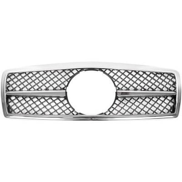 MERCEDES C-Class W202 92-99 Silver/Krom Sportgrill AMG Sport-Look DIEDERICHS i gruppen Välj bilmodell / Mercedes Benz / C-Class 93-01 (W202) / Styling / Grill hos DDESIGN Scandinavia AB (1670241)
