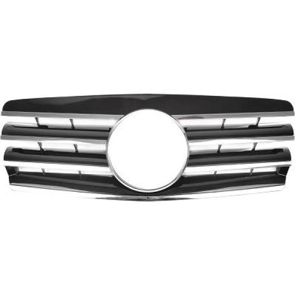 MERCEDES C-Class W202 92-99 Ribbad Svart/Krom Sportgrill AMG Sport-Look DIEDERICHS i gruppen Bilmodeller / Mercedes Benz / C-Class 93-01 (W202) / Styling / Grill hos DDESIGN AB (1670340)