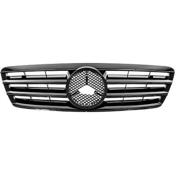 MERCEDES C-Class W203 00-07 Ribbad Svart Sportgrill AMG Sport-Look DIEDERICHS i gruppen Välj bilmodell / Mercedes Benz / C-Class 00-08 (W203) / Styling hos DDESIGN Scandinavia AB (1671242)