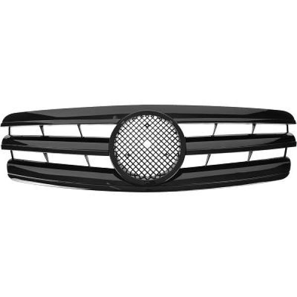 MERCEDES C-Class W203 00-07 Ribbad Svart Sportgrill CL-AMG Sport-Look DIEDERICHS i gruppen Välj bilmodell / Mercedes Benz / C-Class 00-08 (W203) / Styling hos DDESIGN Scandinavia AB (1671342)