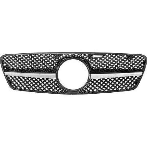 MERCEDES C-Class W203 00-06 Krom/Svart Sportgrill AMG Sport-Look DIEDERICHS i gruppen Välj bilmodell / Mercedes Benz / C-Class 00-08 (W203) / Styling hos DDESIGN Scandinavia AB (1671441)