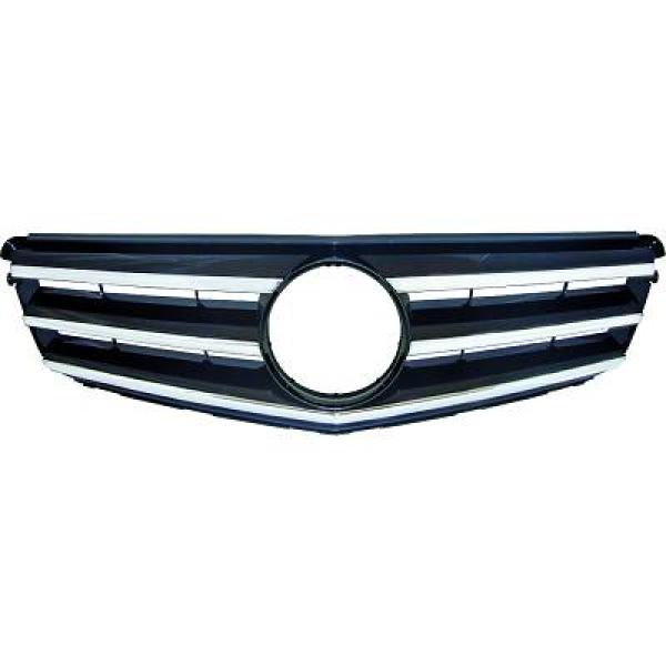 MERCEDES C-Class W204 07-11 Svart/Krom Avantgarde Sportgrill Utan Emblem DIEDERICHS i gruppen Bilmodeller / Mercedes Benz / C-Class 07-15 (W204) / Styling hos DDESIGN AB (1672043)