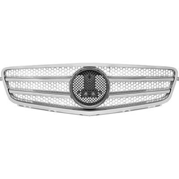 MERCEDES C-Class W204 07-11 Silver/Krom Sportgrill AMG Sport-Look DIEDERICHS i gruppen Välj bilmodell / Mercedes Benz / C-Class 07-15 (W204) / Styling hos DDESIGN Scandinavia AB (1672441)