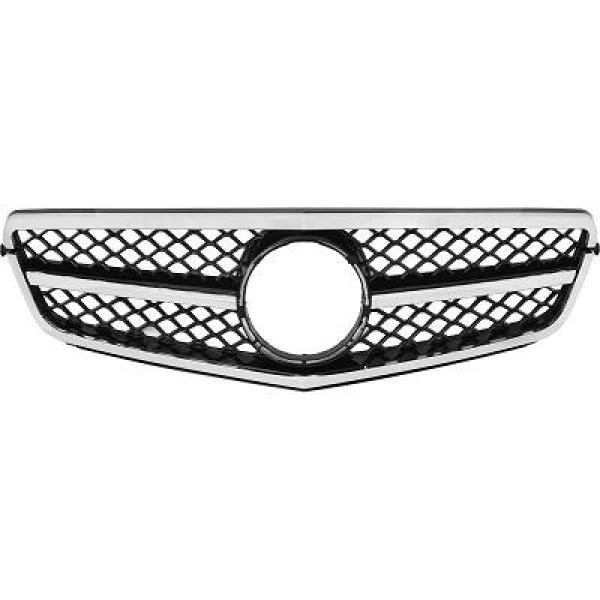 MERCEDES C-Class W204 11-14 Krom/Svart Sportgrill Utan Emblem DIEDERICHS i gruppen Välj bilmodell / Mercedes Benz / C-Class 07-15 (W204) / Styling hos DDESIGN Scandinavia AB (1672740)