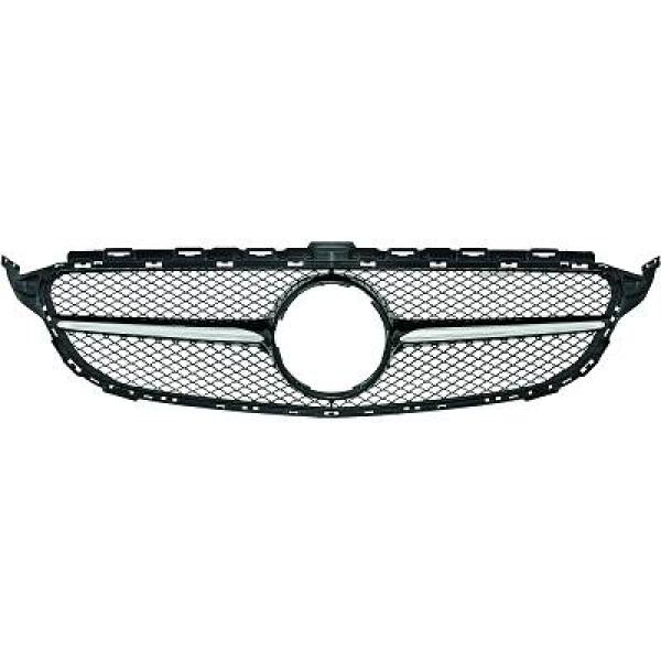 MERCEDES C-Class W205 14-18 Svart/Krom Sportgrill Utan Emblem DIEDERICHS i gruppen Välj bilmodell / Mercedes Benz / C-Class 15-21 (W205) / Styling hos DDESIGN Scandinavia AB (1673440)