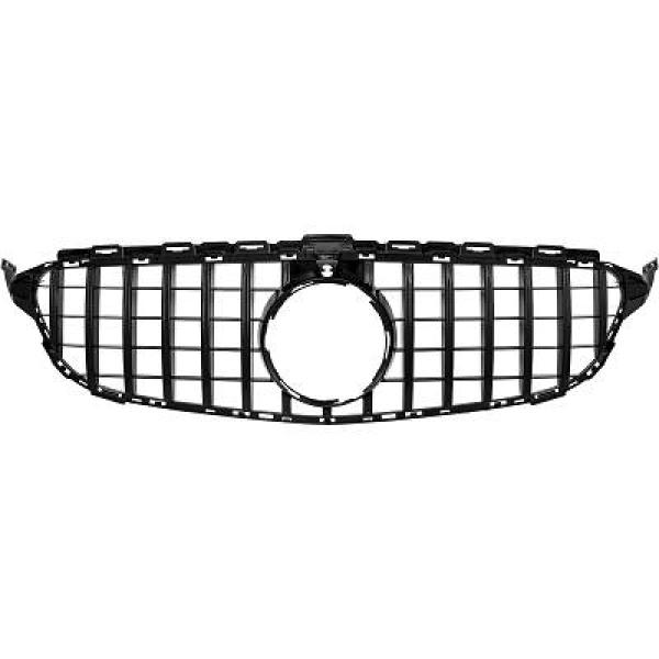 MERCEDES C-Class W205 14-18 Svart Panamericana Sportgrill AMG/GT-Look (med ADAS) DIEDERICHS i gruppen Välj bilmodell / Mercedes Benz / C-Class 15-21 (W205) / Styling hos DDESIGN Scandinavia AB (1673543)