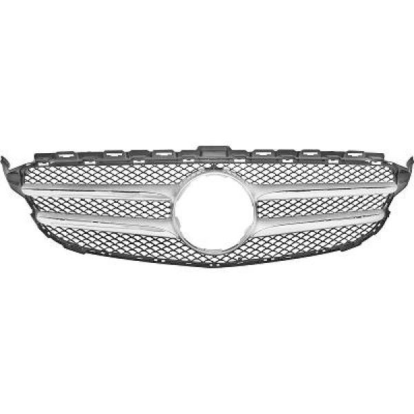 MERCEDES C-Class W205 14-18 Svart/Krom Sportgrill AMG Sport-Look DIEDERICHS i gruppen Välj bilmodell / Mercedes Benz / C-Class 15-21 (W205) / Styling hos DDESIGN Scandinavia AB (1673642)