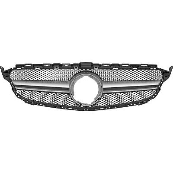 MERCEDES C-Class W205 18-21 Svart/Krom Sportgrill AMG Sport-Look (utan ADAS) DIEDERICHS i gruppen Välj bilmodell / Mercedes Benz / C-Class 15-21 (W205) / Styling hos DDESIGN Scandinavia AB (1673940)