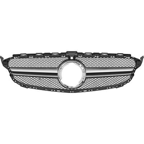 MERCEDES C-Class W205 18-21 Svart/Krom Sportgrill AMG Sport-Look (med ADAS) DIEDERICHS i gruppen Välj bilmodell / Mercedes Benz / C-Class 15-21 (W205) / Styling hos DDESIGN Scandinavia AB (1673941)