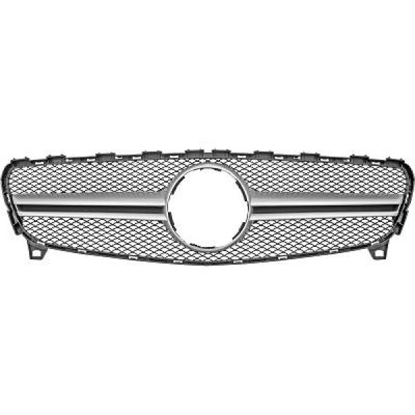 MERCEDES A-Class W176 16-18 Svart/Silver Sportgrill AMG Sport-Look DIEDERICHS i gruppen Välj bilmodell / Mercedes Benz / A-Klass 12-18 (W176) / Styling hos DDESIGN Scandinavia AB (1682442)
