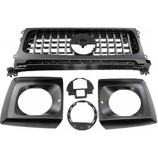 MERCEDES G-Class W463 (Geländewagen) 18+ Svart/Krom Komplett Panamericana Sportgrill AMG/GT-Look (med radar) DIEDERICHS i gruppen Välj bilmodell / Mercedes Benz / G-Class 90-18 (W463) / Styling hos DDESIGN Scandinavia AB (1695442)