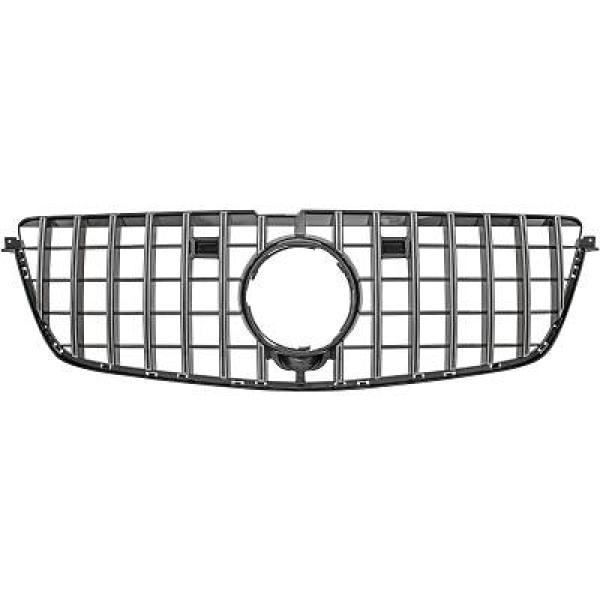 MERCEDES GL-Class X166 12-15 Svart/Krom Panamericana Sportgrill AMG/GT-Look (med ADAS) DIEDERICHS i gruppen Bilmodeller / Mercedes Benz / GL-Class 12-19 (X166) hos DDESIGN AB (1697342)