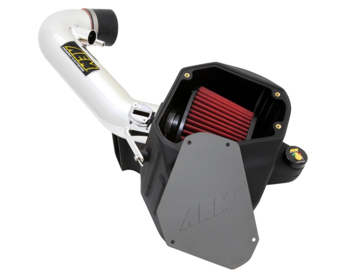 21-8122DP Mustang GT V8-5.0L 2011-2013 Luftfilterkit CAI Polerat AEM