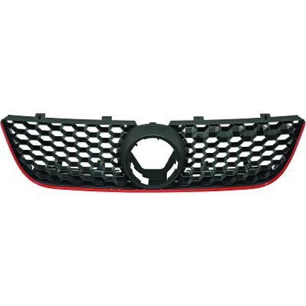 VW POLO 05-09 Honeycomb Svart/Röd Sportgrill GTI-Look DIEDERICHS i gruppen Välj bilmodell / VW / Polo 05-09 / Styling hos DDESIGN Scandinavia AB (2205240)