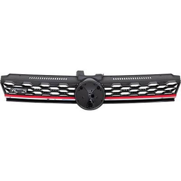 Volkswagen GOLF MK7.5 2017-2020 Blanksvart / Röd List GTI-Look Sportgrill DIEDERICHS i gruppen Välj bilmodell / VW / Golf 7 Standard 12-19 / Styling hos DDESIGN Scandinavia AB (2216844)