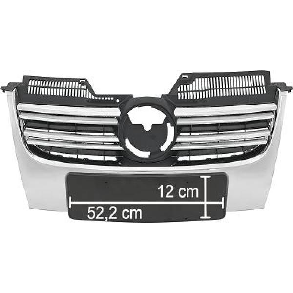 VW JETTA 05-10 Ribbad Krom/Svart Sportgrill DIEDERICHS i gruppen Välj bilmodell / VW / Jetta 5 05-11 / Styling hos DDESIGN Scandinavia AB (2232040)