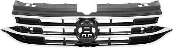 Volkswagen TIGUAN 2020-2023 Blanksvart / Krom R-Optik Sportgrill DIEDERICHS i gruppen Välj bilmodell / VW / Tiguan AD-BW 2016+ / Styling hos DDESIGN Scandinavia AB (2257240)
