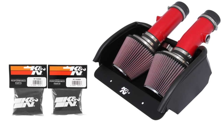 69-2527TTR Dodge Viper 8.4L V10 08-10 Röd 69-Serien Typhoon Luftfilterkit K&N Filters