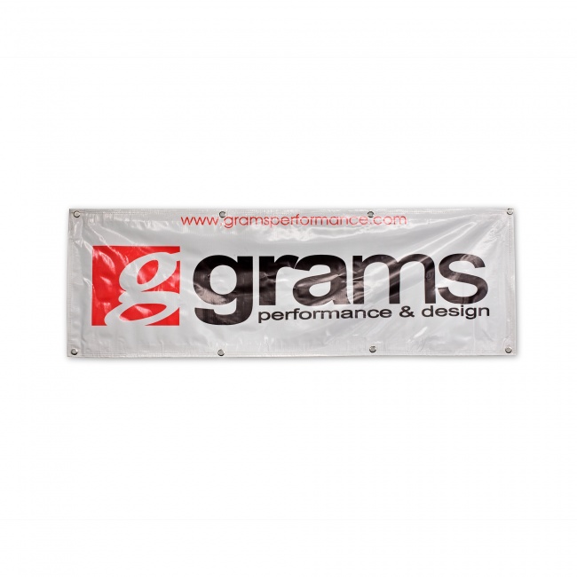 836-99-6002 6 FT. Vinyl Garage Banner - SILVER Grams Performance