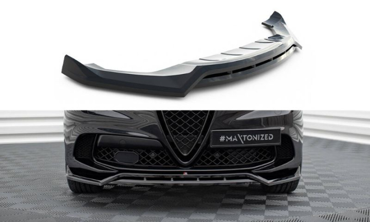 Alfa Romeo Stelvio Quadrifoglio Mk1 2016-2020 Frontläpp / Frontsplitter V.1 Maxton Design i gruppen Bilmodeller / Alfa Romeo / Stelvio hos DDESIGN AB (AL-ST-1-QV-FD1G-FD1RG)