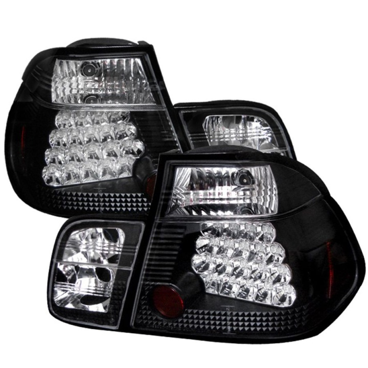 ALT-YD-BE4699-4D-LED-BK BMW E46 99-01 4Dr LED Bakljus - Svarta Spyder Auto