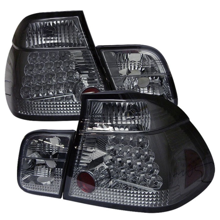 ALT-YD-BE4699-4D-LED-SM BMW E46 99-01 4Dr LED Bakljus - Röktonade Spyder Auto