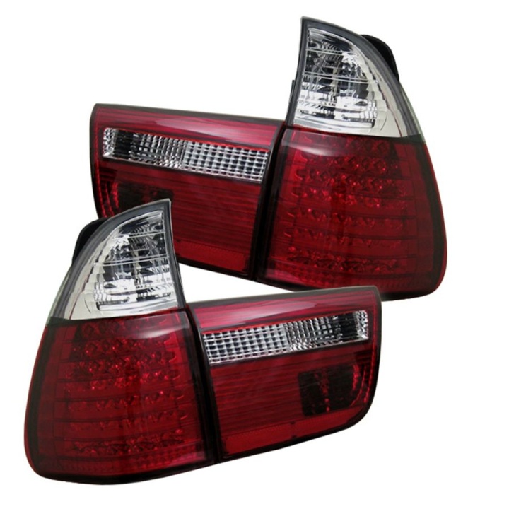 ALT-YD-BE5300-LED-RC BMW E53 X5 00-06 4PCS LED Bakljus - Röda Klara Spyder Auto
