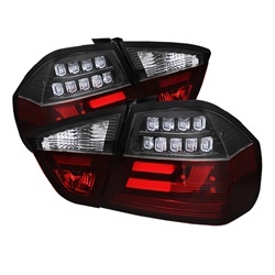 ALT-YD-BE9006-LBLED-G2-BK BMW E90 06-08 4Dr LED Blinkers Ljuslist LED Bakljus - Svarta Spyder Auto
