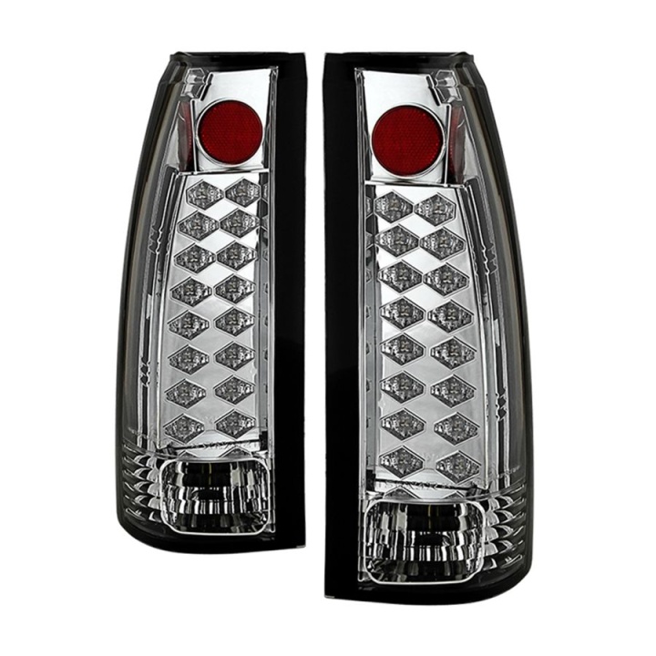 ALT-YD-CCK88-LED-C Chevy C/K Series 1500-3500 88-98 / Sierra 88-98 / Blazer 92-94 / Suburban 92-99 / Tahoe 94-99 / Escalade LED Bakljus - Krom Spyder 