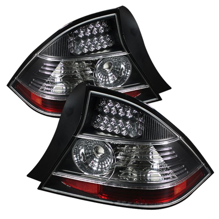 ALT-YD-HC04-2D-LED-BK Honda Civic 04-05 2Dr LED Bakljus - Svarta Spyder Auto