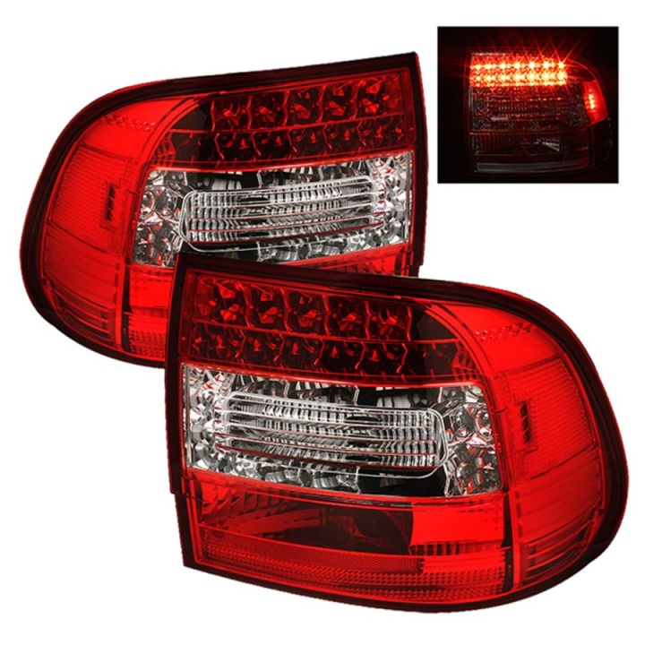 ALT-YD-PCAY03-LED-RC Porsche Cayenne 03-07 LED Bakljus - Röda Klara Spyder Auto