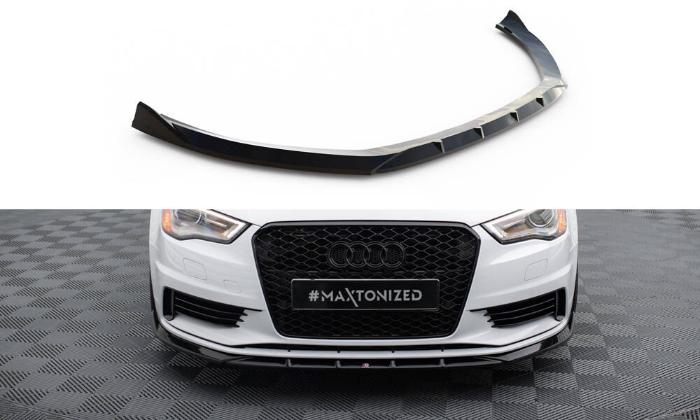 Audi A3 Sedan 8V 2013-2016 Frontsplitter V.1 Maxton Design i gruppen Bilmodeller / Audi / A3 - S3 - RS3 (8V) 2012-2019 / Styling hos DDESIGN AB (AU-A3-3-S-FD1G)