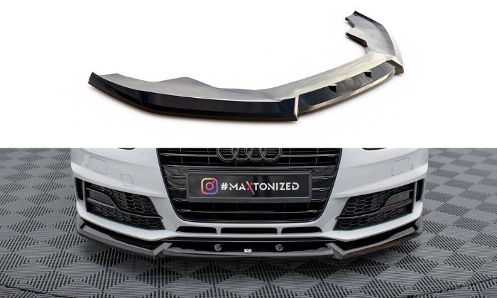 Audi A4 Competition B8 Facelift 2011-2015 Frontläpp / Frontsplitter V.1 Maxton Design i gruppen Bilmodeller / Audi / A4 - S4 - RS4 (B8) 2007-2014 / Styling / Front hos DDESIGN AB (AU-A4-B8F-COMP-FD1G)