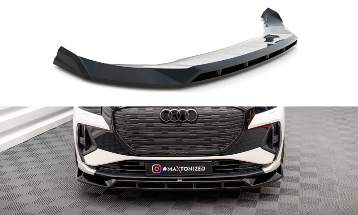 Audi Q4 e-tron Sportback 2021+ Frontsplitter V.2 Maxton Design i gruppen Bilmodeller / Audi / Q4 e-tron 2021+ hos DDESIGN AB (AU-Q4-ETRON-1-SB-FD2-FD2R)