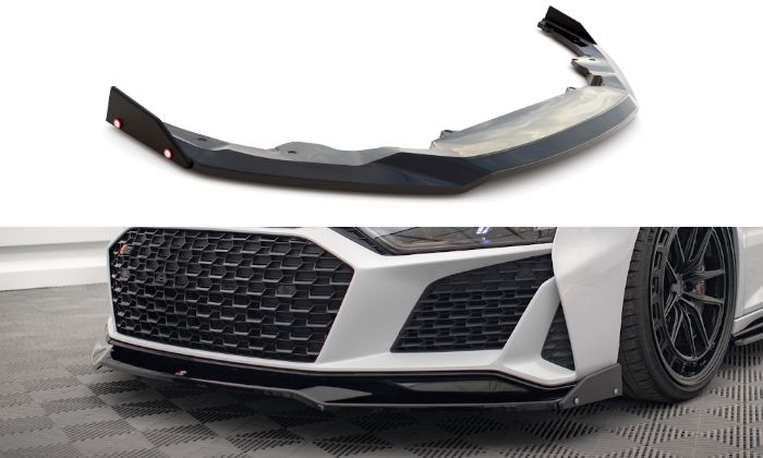 Audi R8 MK2 Facelift 2018-2023 Frontläpp / Frontsplitter V.3 + Splitters Maxton Design i gruppen Bilmodeller / Audi / R8 2006+ / Styling hos DDESIGN AB (AU-R8-2F-FD4G-FD4RG-FSF)