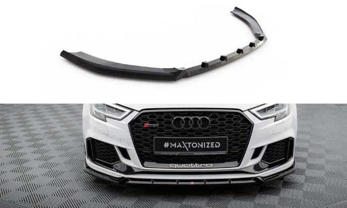 Audi RS3 8V (Facelift) Sedan 2017-2020 Frontsplitter V.3 Maxton Design i gruppen Bilmodeller / Audi / RS 3 2015+ / Styling hos DDESIGN AB (AU-RS3-8VF-S-FD3G)